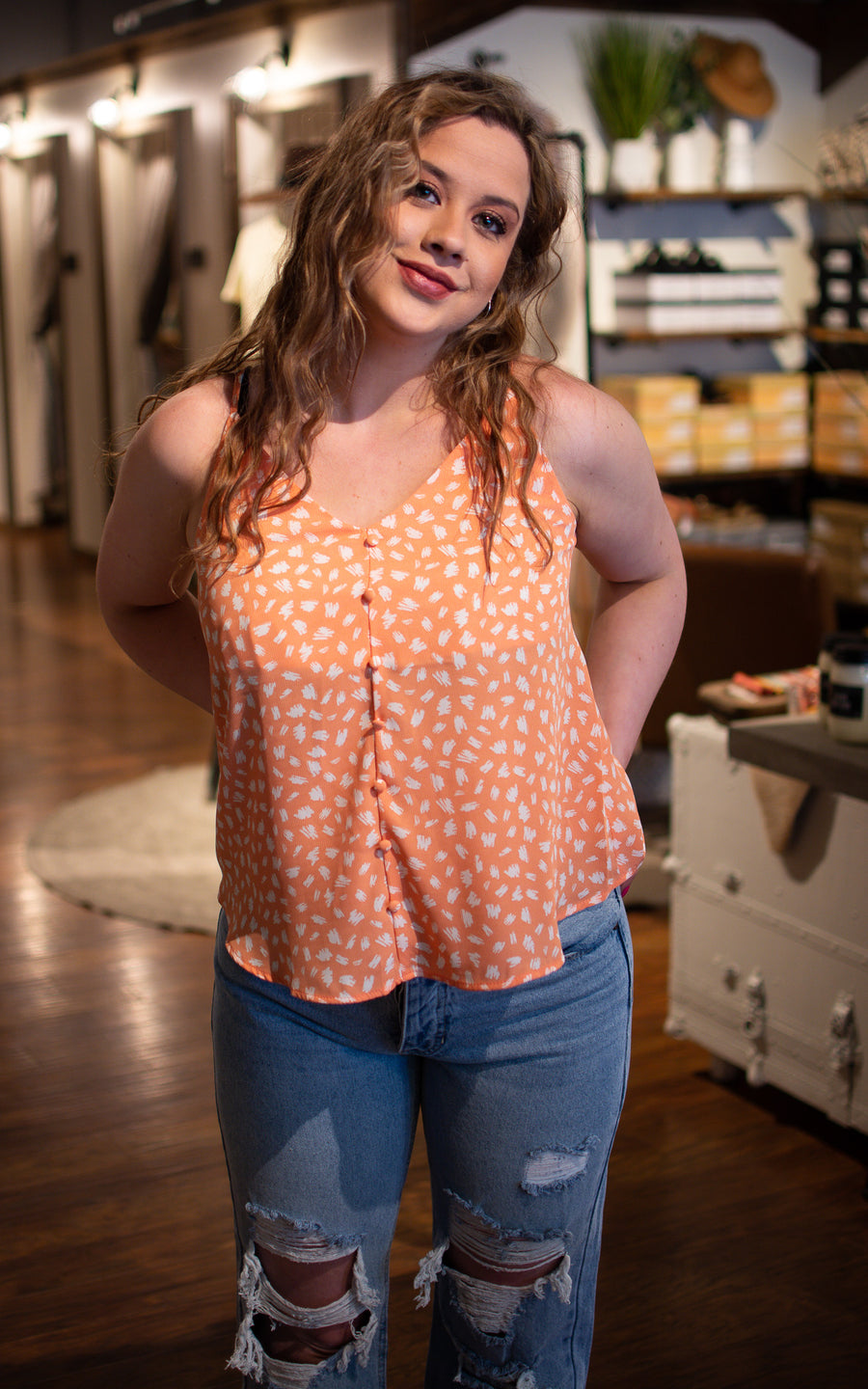 Brush Stroke Cami Tank