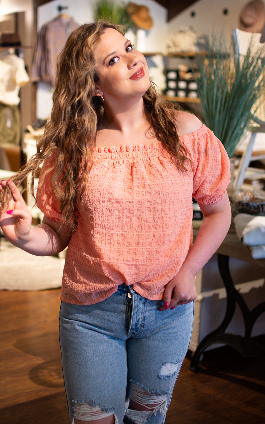 Coralee Bubble Top