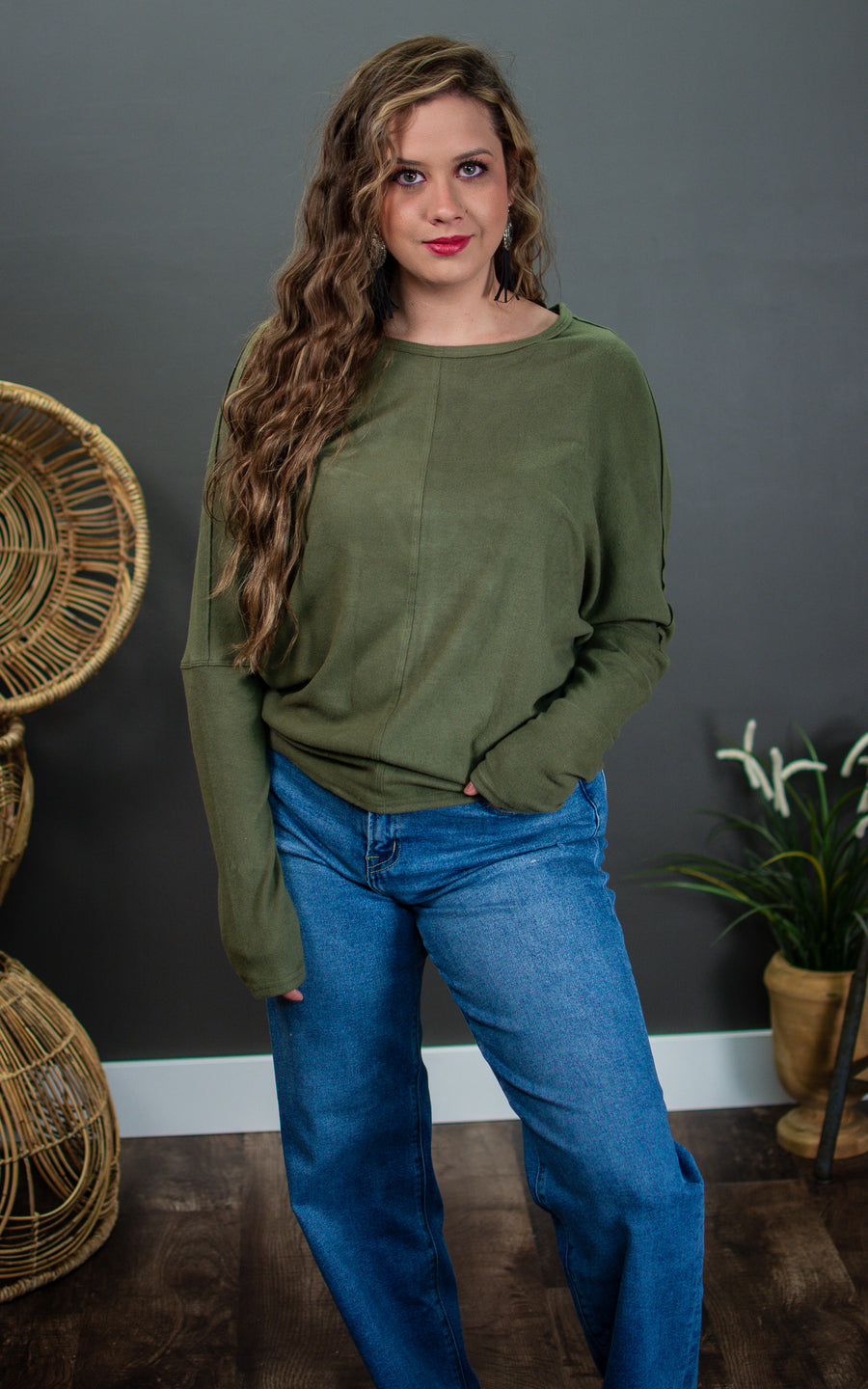 Suede Slumber Long Sleeve Top