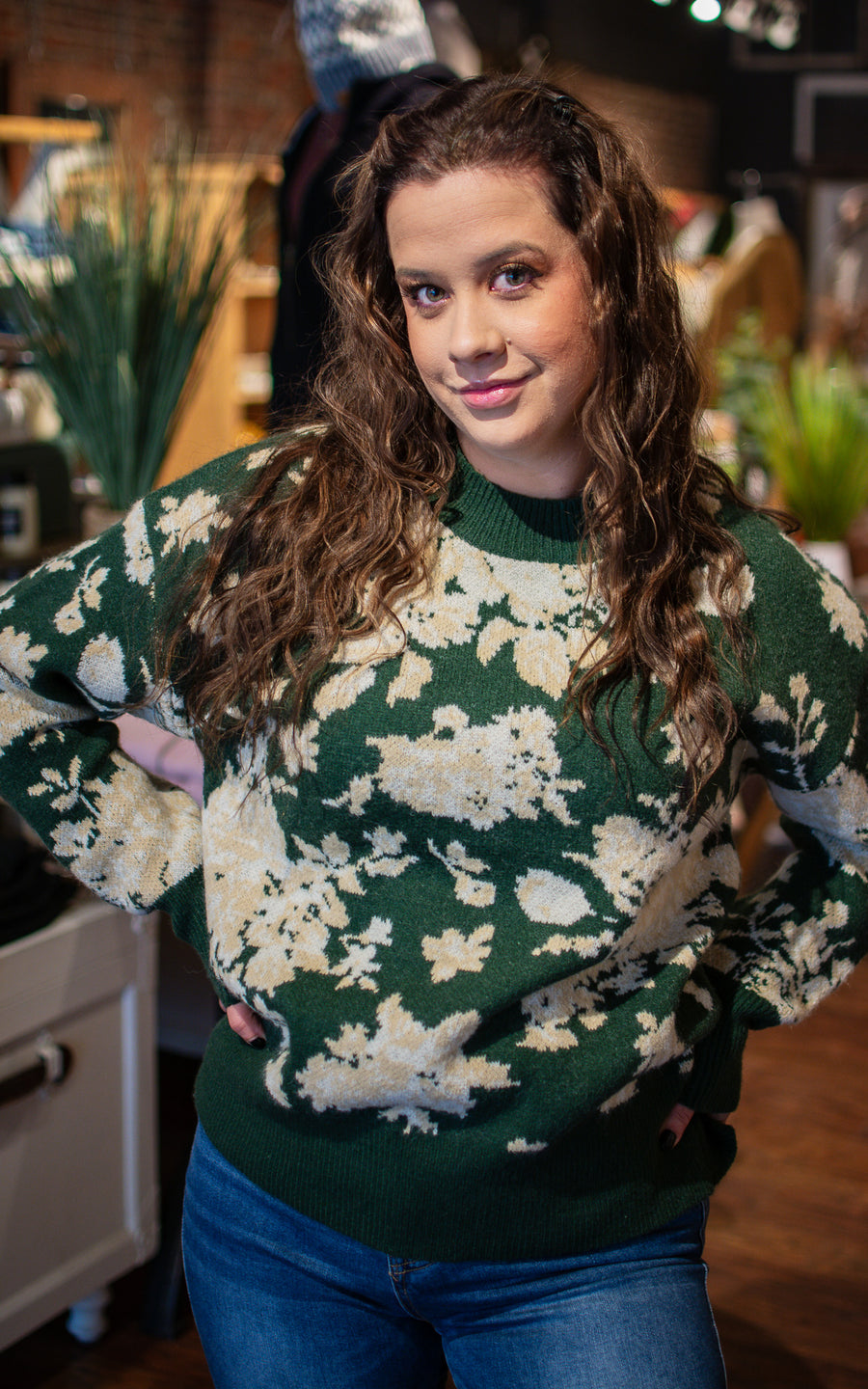 Met Floral Crew Sweater