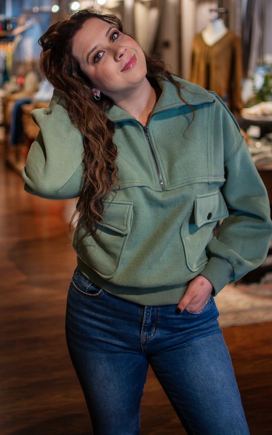 Woodland Quarter Zip Sweatshirt