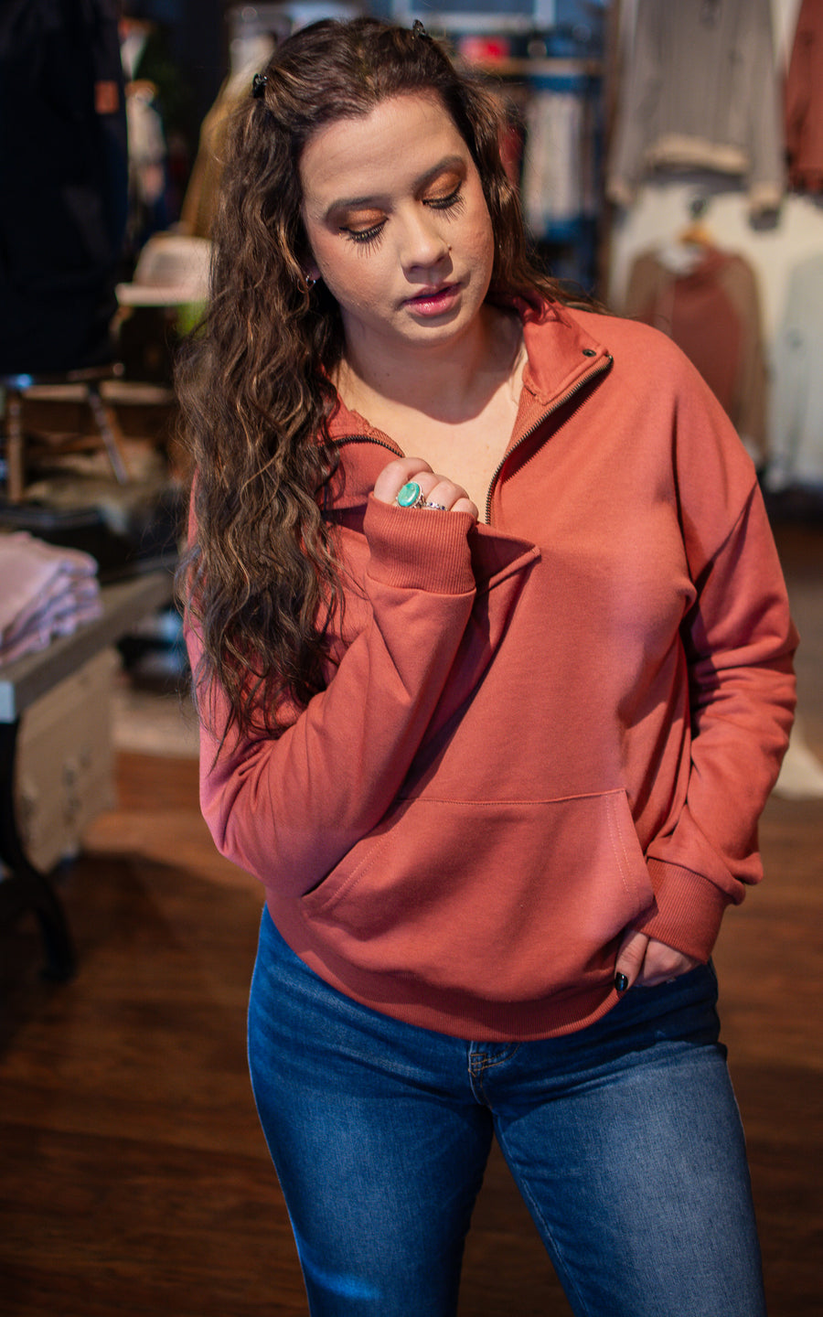 Brisk Morning Half Zip Sweatshirt
