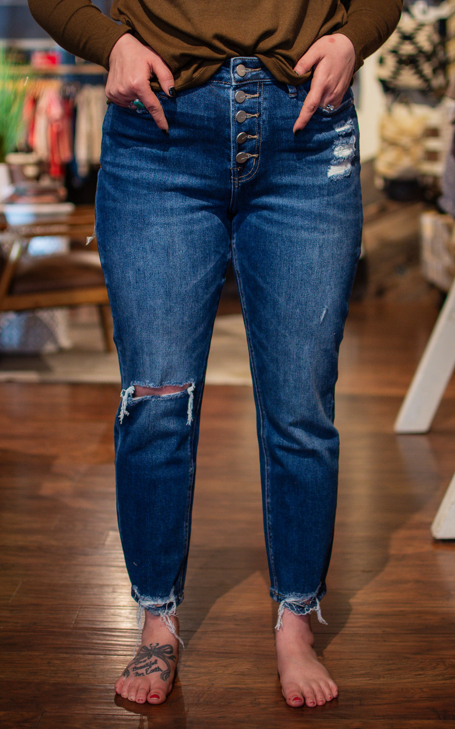 Lafite Mom Fit Mica Jeans
