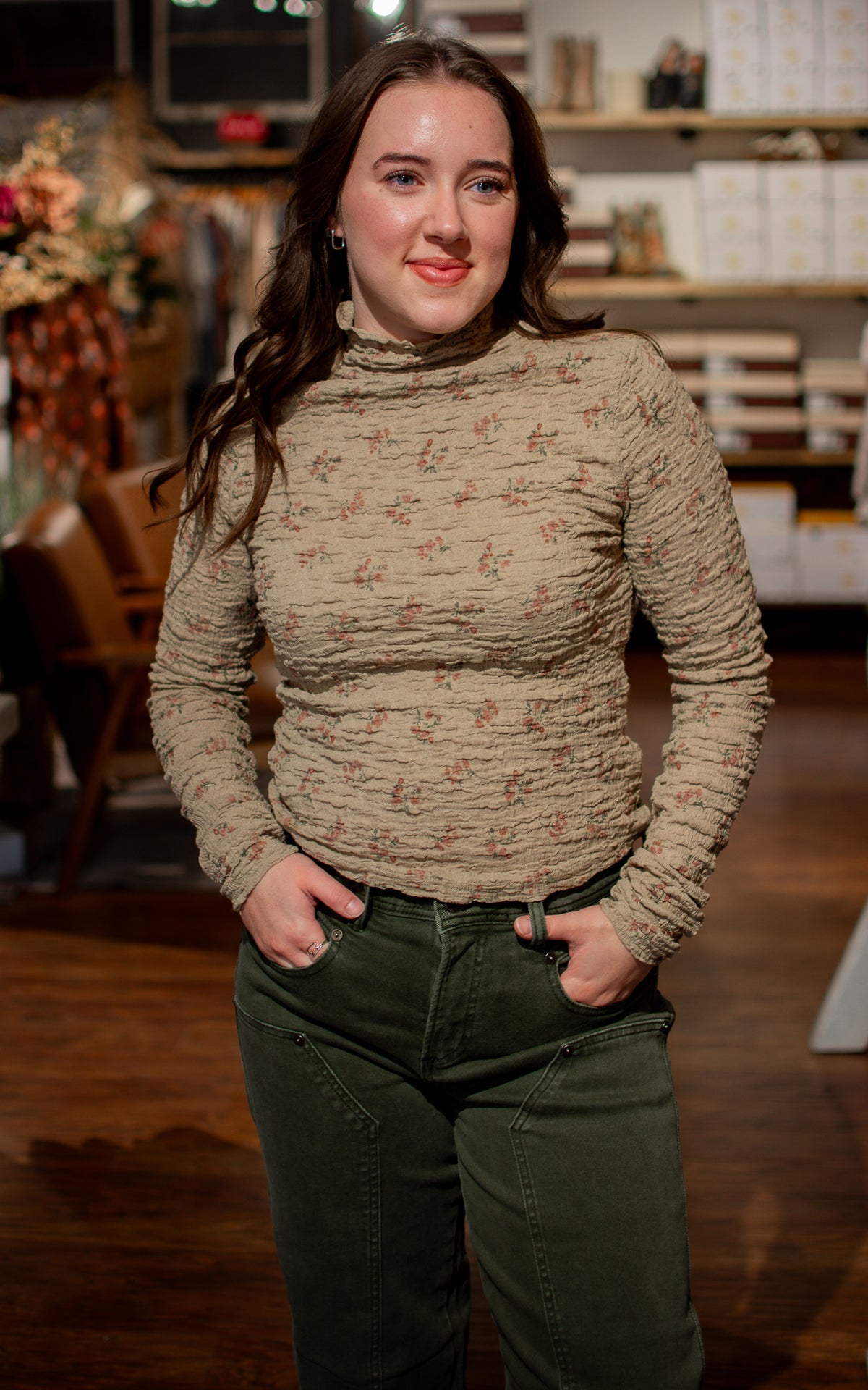 Blushing Mesh Long Sleeve