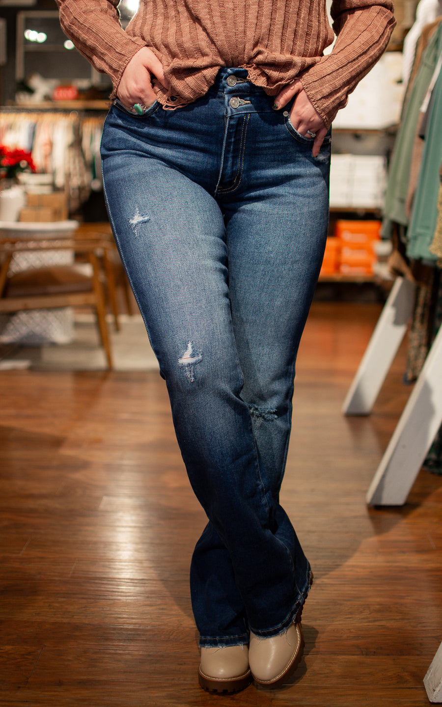 Kida Dark Flare Kan Can Jeans