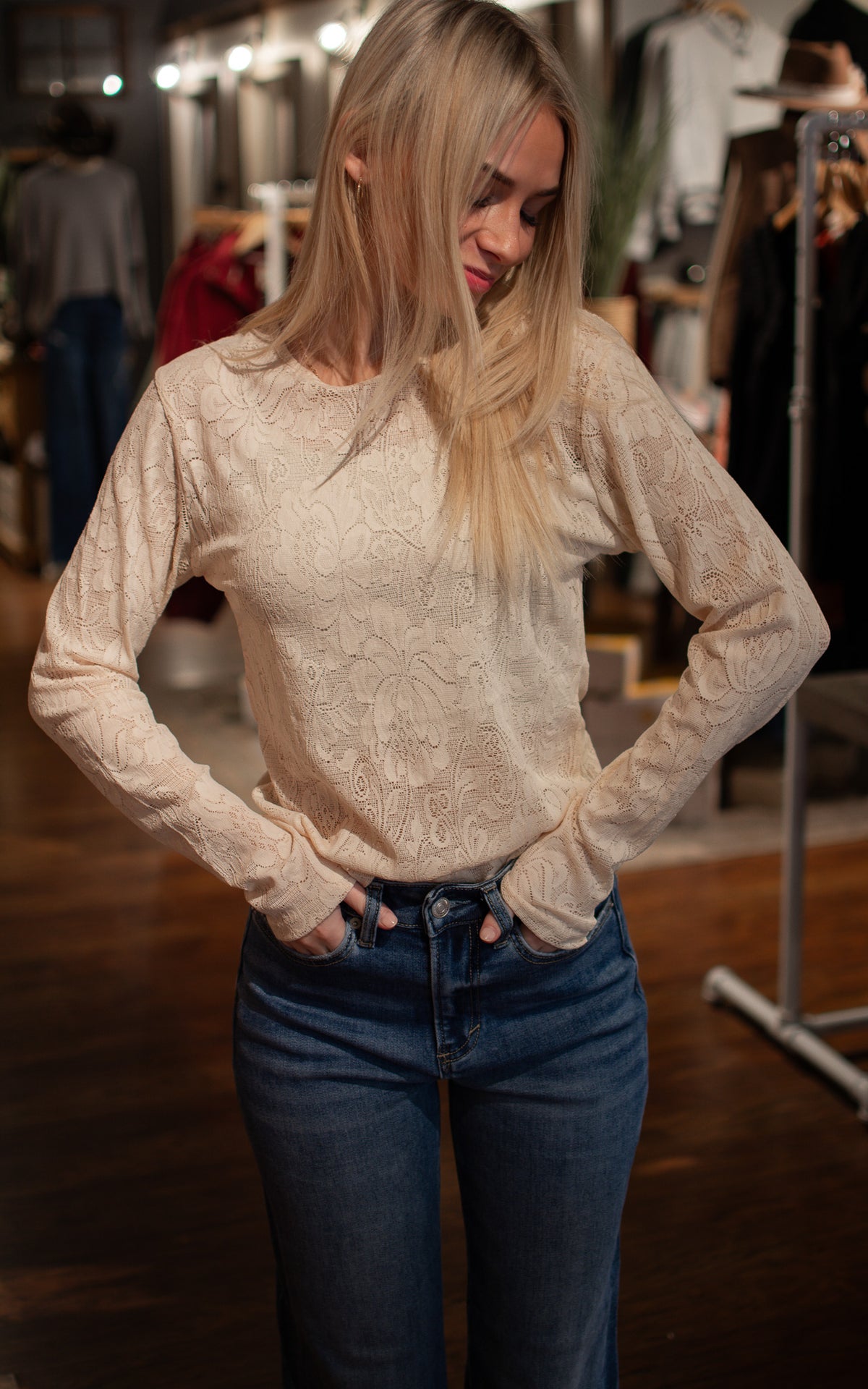 Victoria Floral Lace Long Sleeve