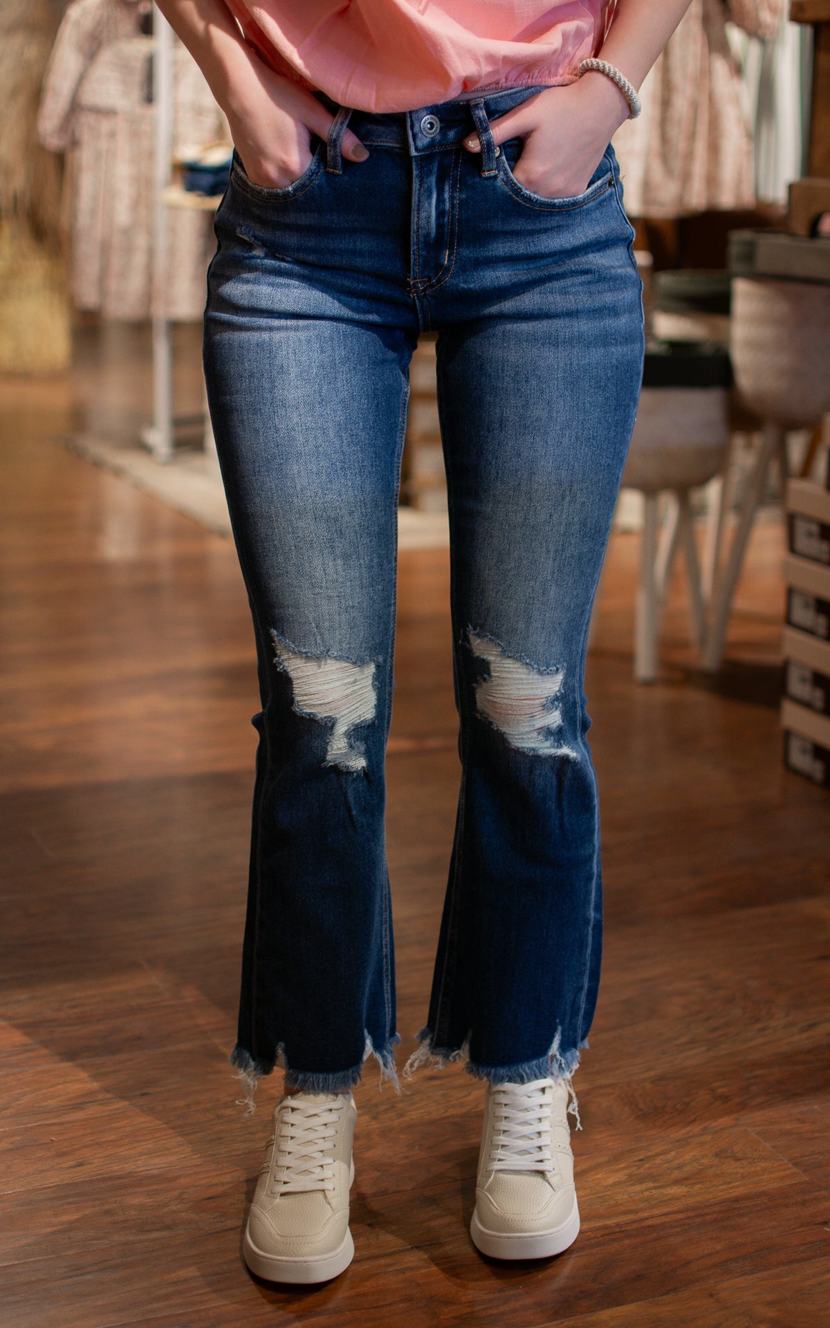 Scotch Crop Flare Mica Jeans