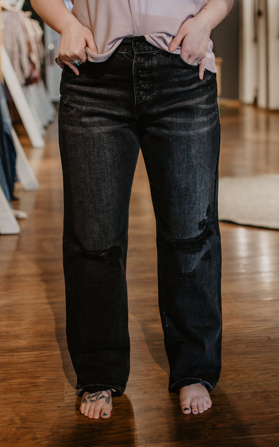 Maeve Straight Leg Kan Can Jeans