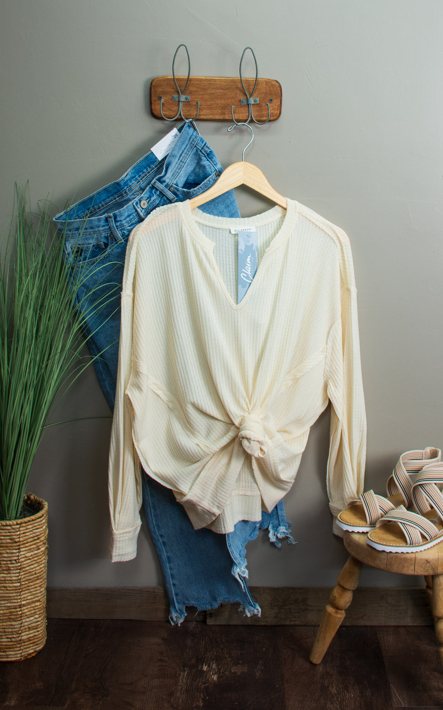 Alise Raw Hem Top