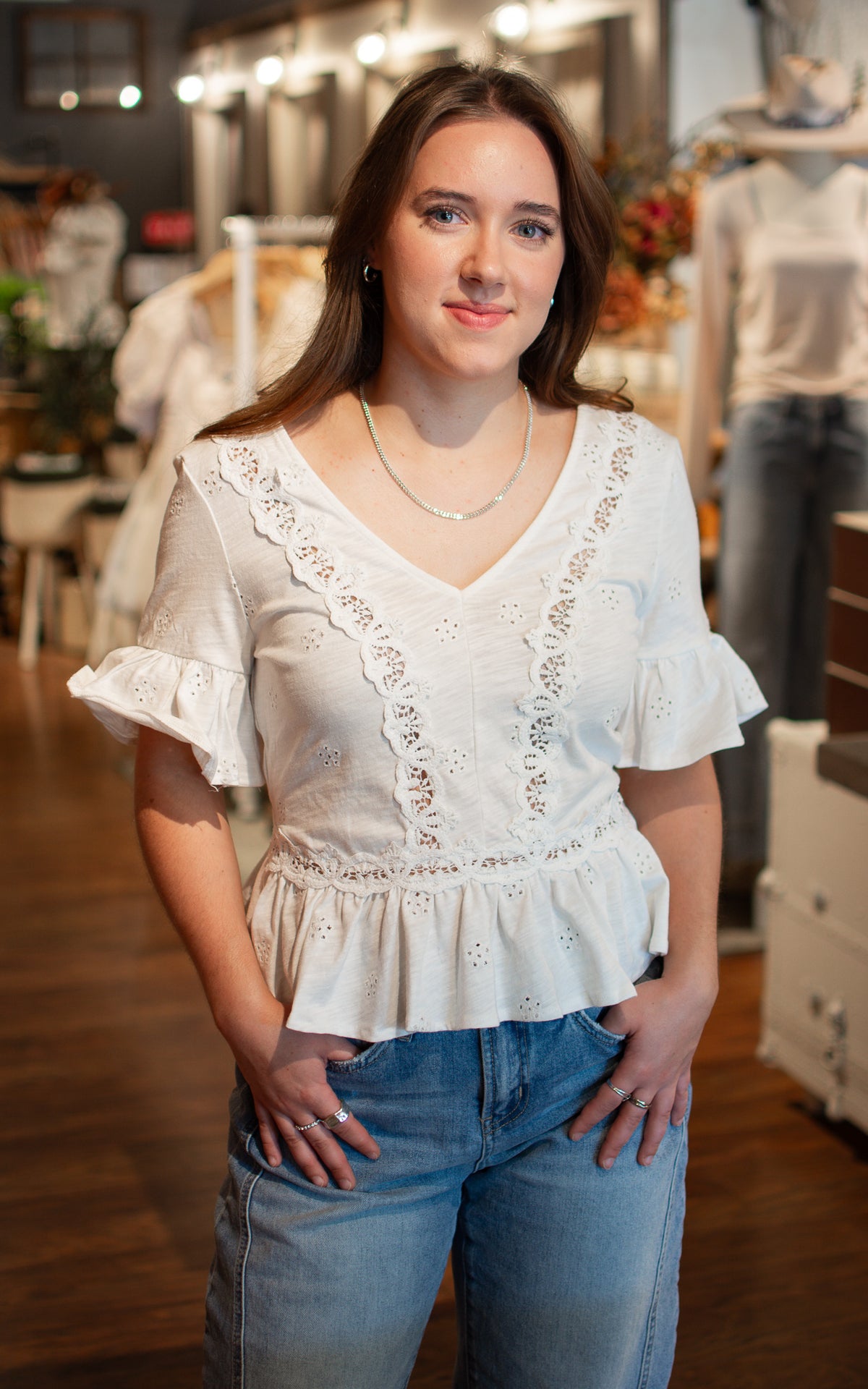 Mary's Peplum Top