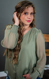 Glow Up Button Blouse