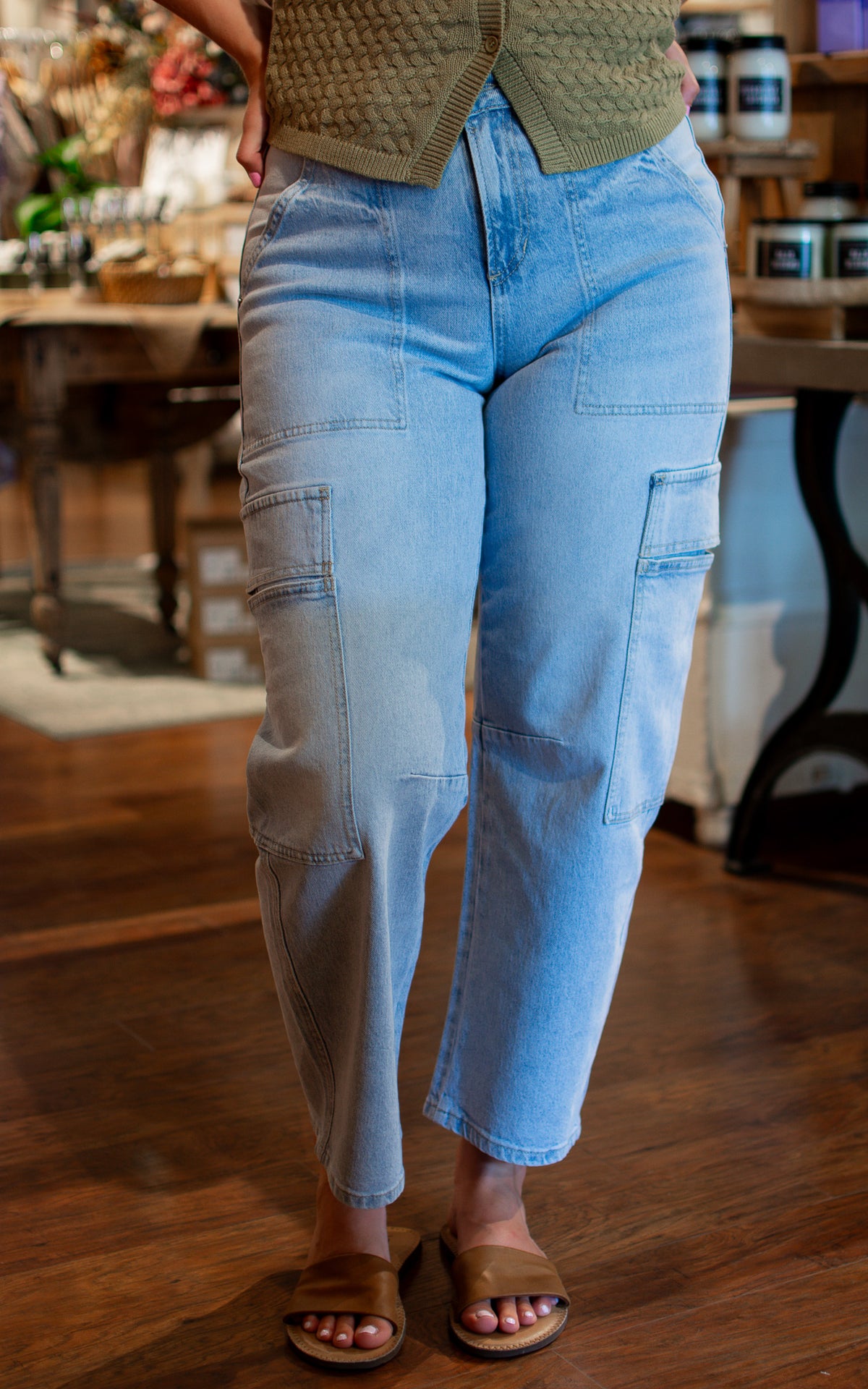 Cornflower Barrel Mica Jeans