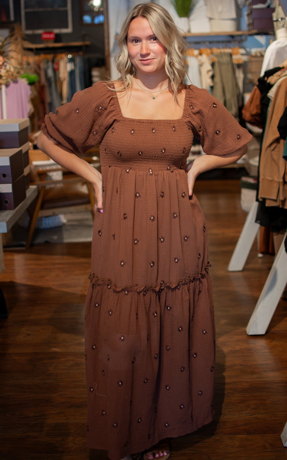 Floral Fountain Maxi Dress