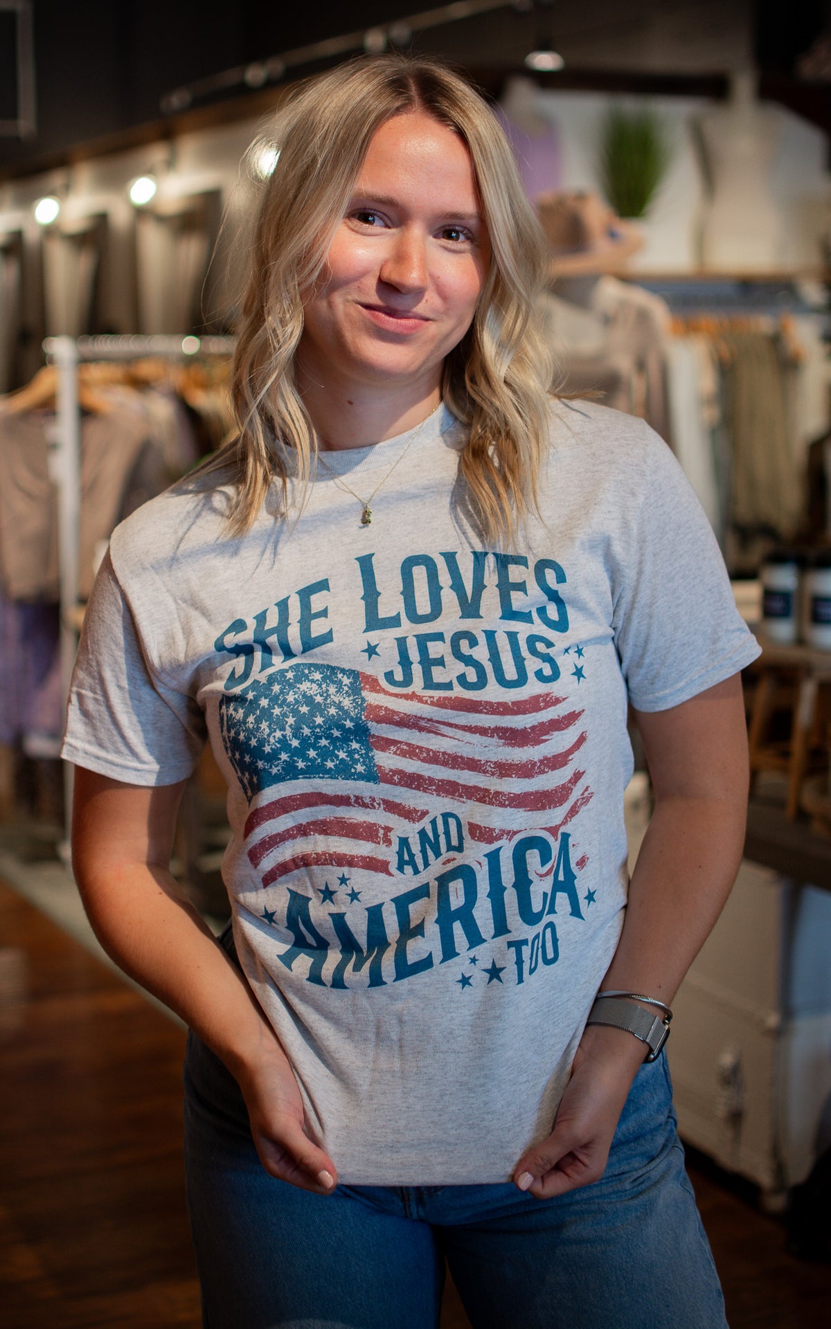 She Loves Jesus Graphic Tee
