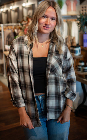 Grunge Cowgirl Flannel Shirt