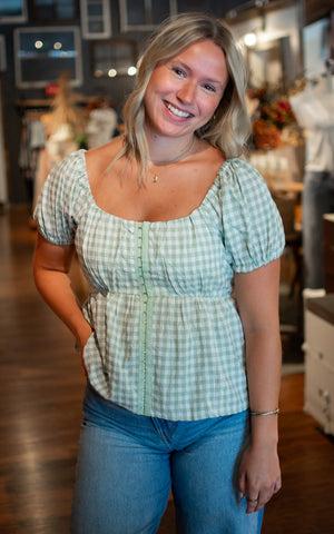Summer Gingham Top