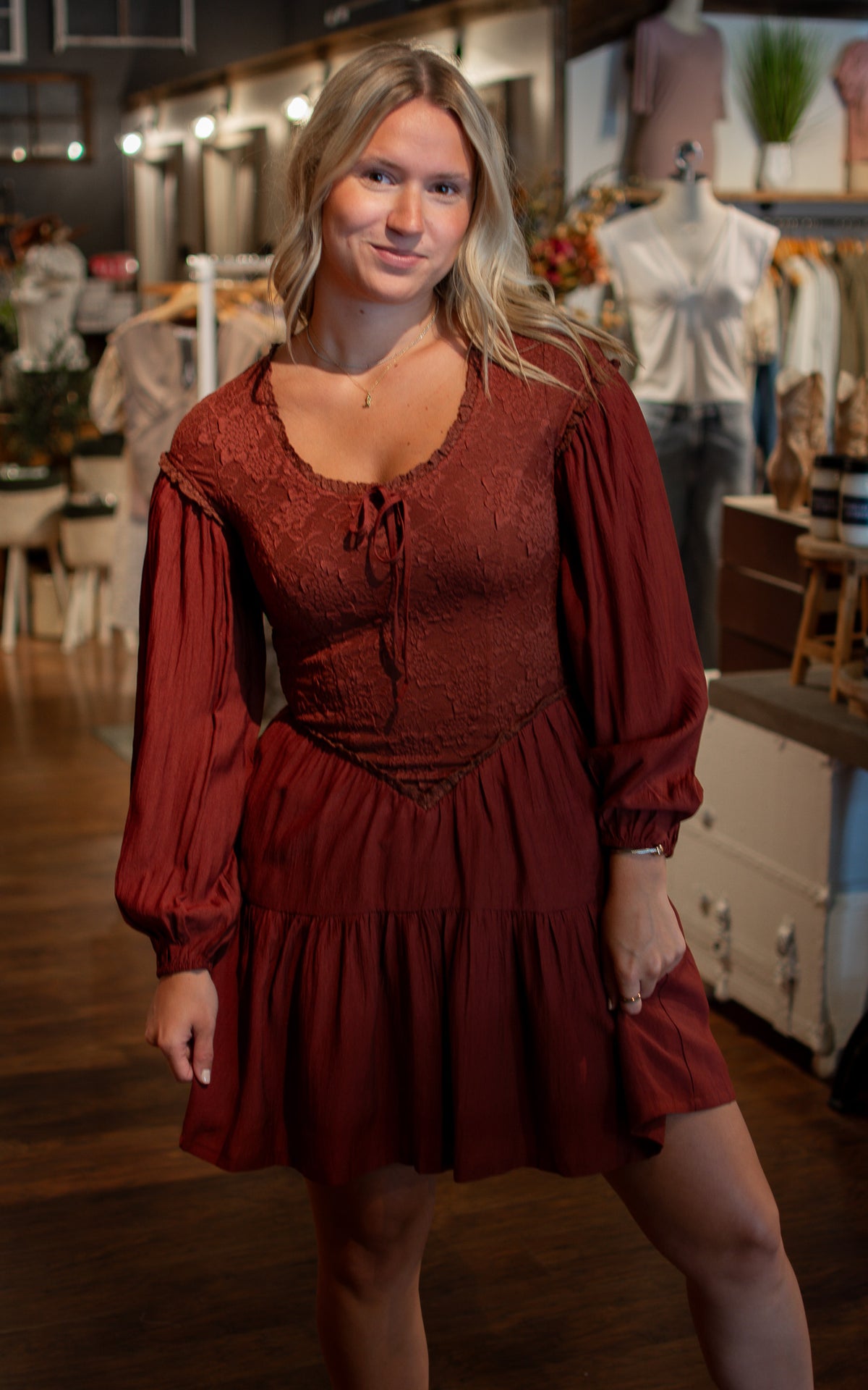 Rusty Romance Mini Dress