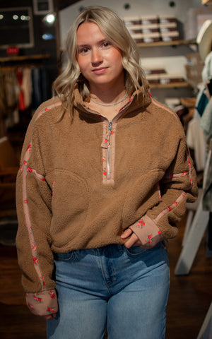 Rosey Posey Sherpa Sweater