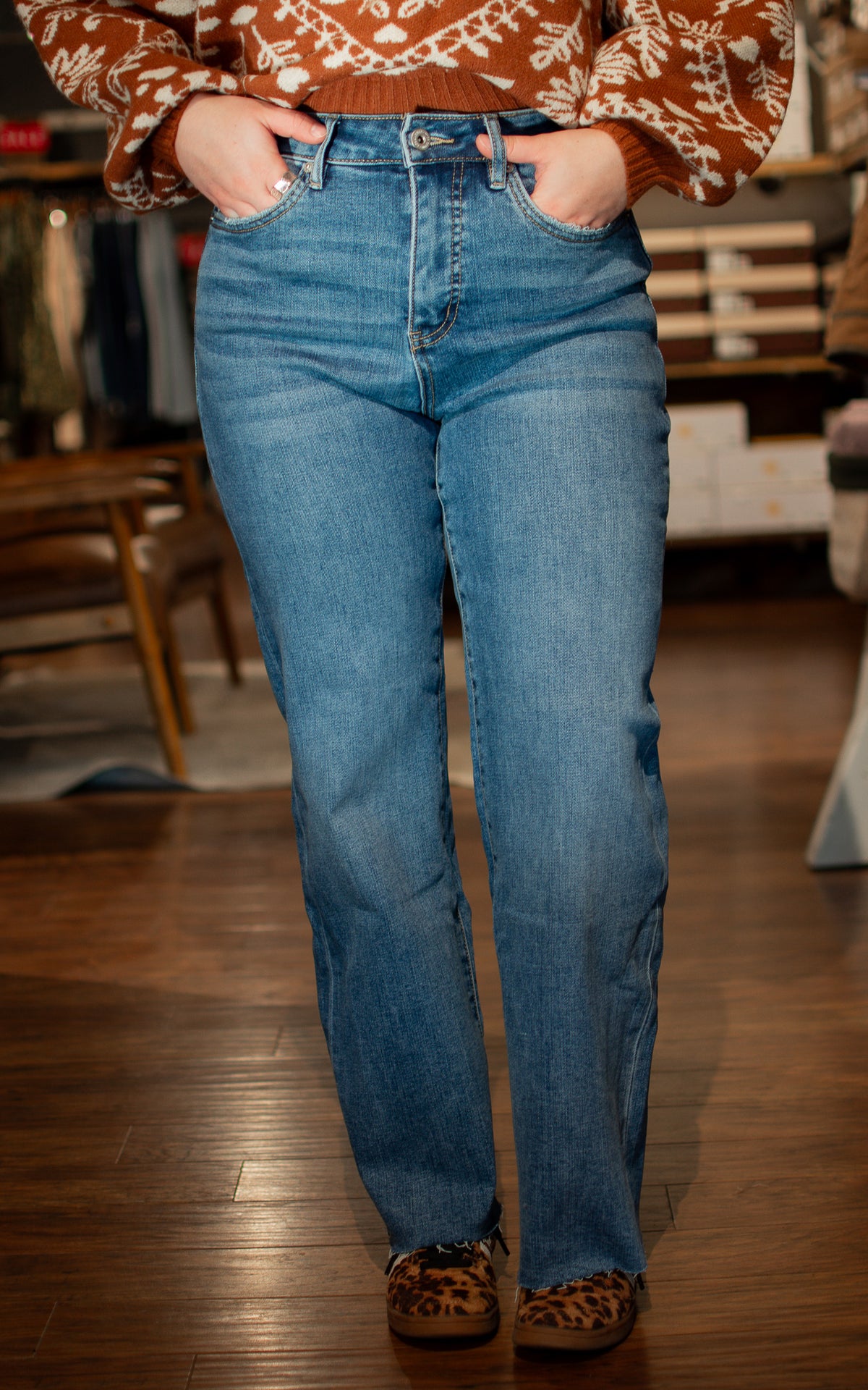 Polynesian Blue Mica Jeans