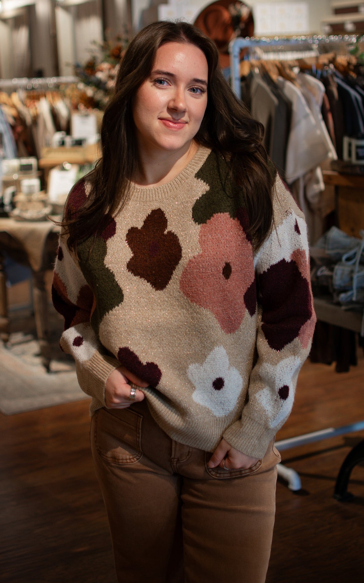 70s Flower Power Sweater