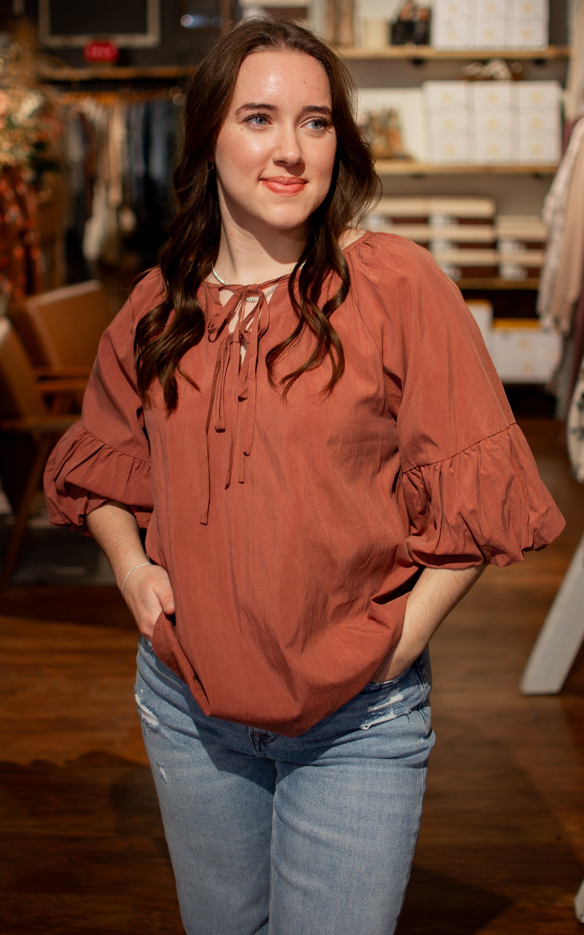 Fall Fest Puff Sleeve Top