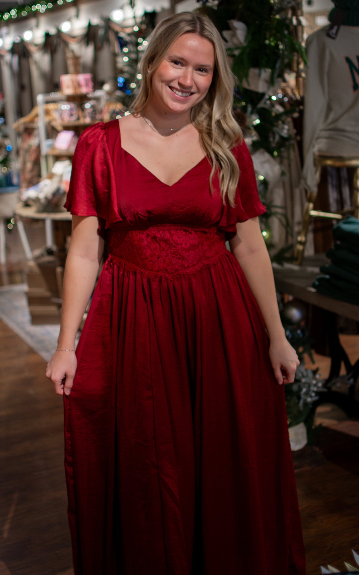 Cranberry Cutie Maxi Dress
