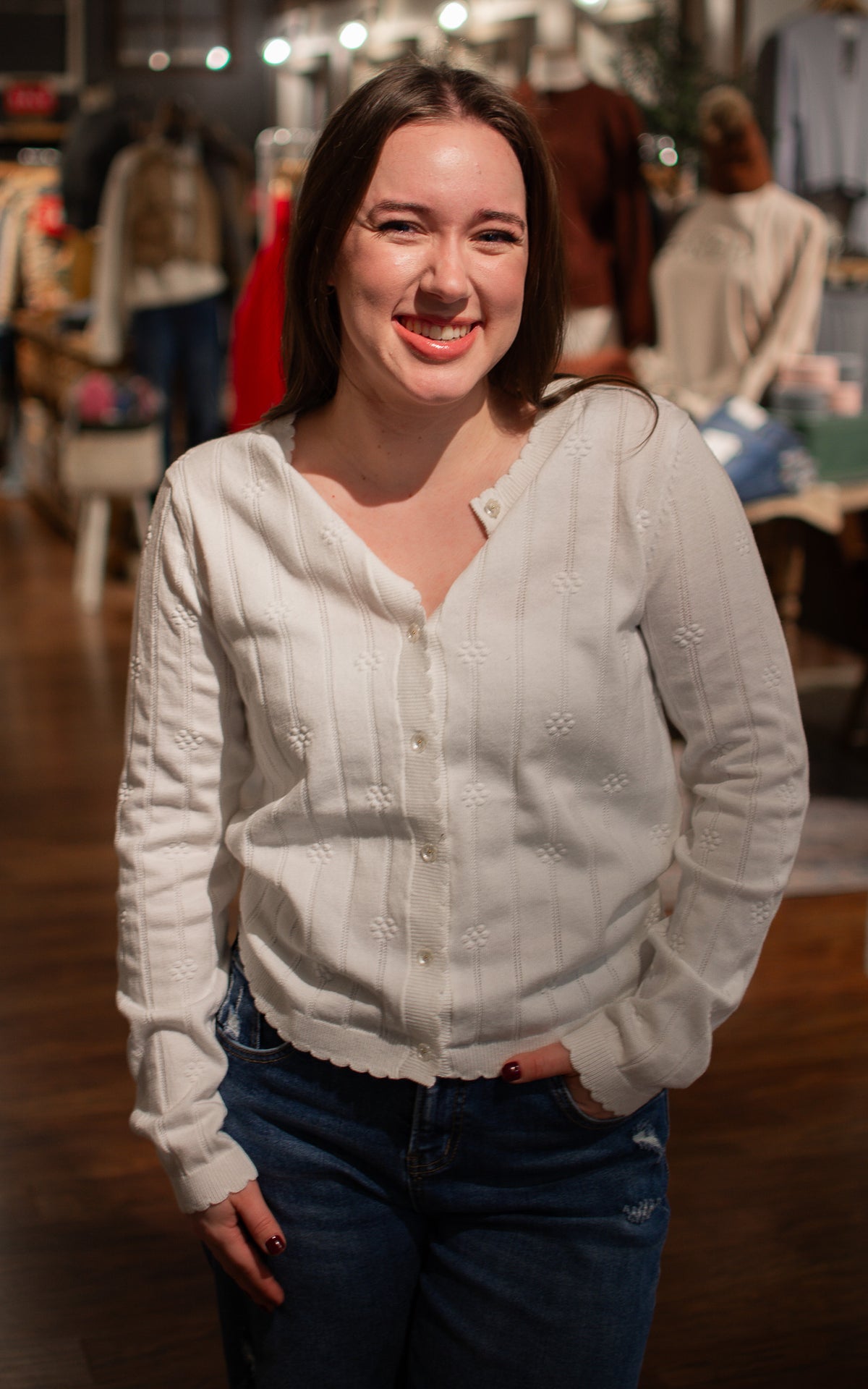 Dotting Eyes Button Down Top