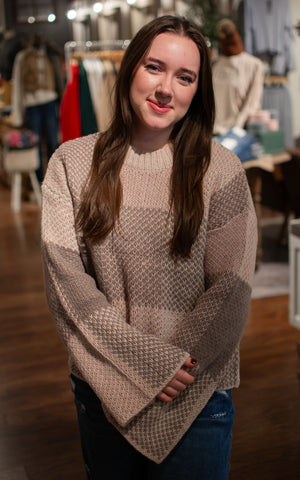 Dried Rose Checkered Sweater