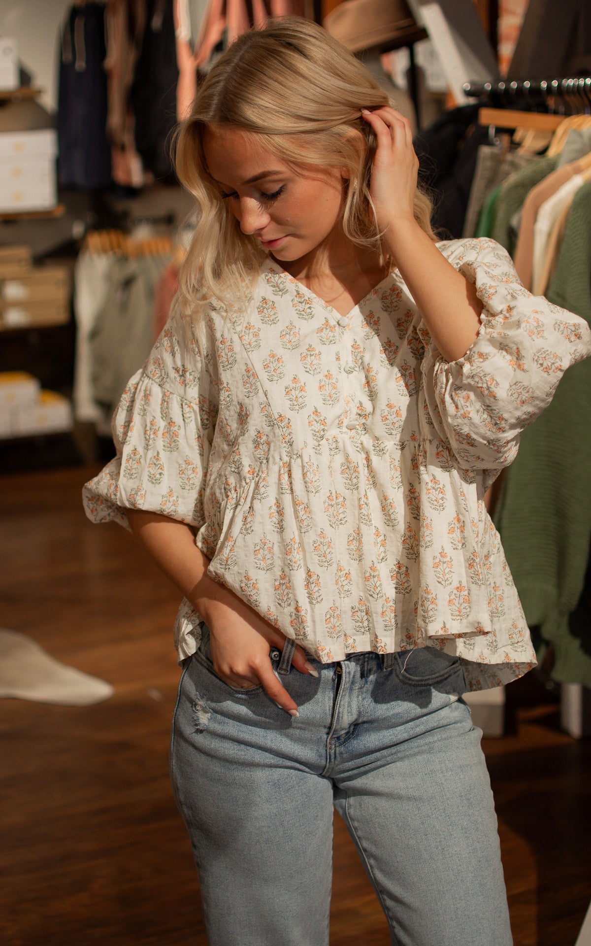 Marlowe Country Floral Blouse