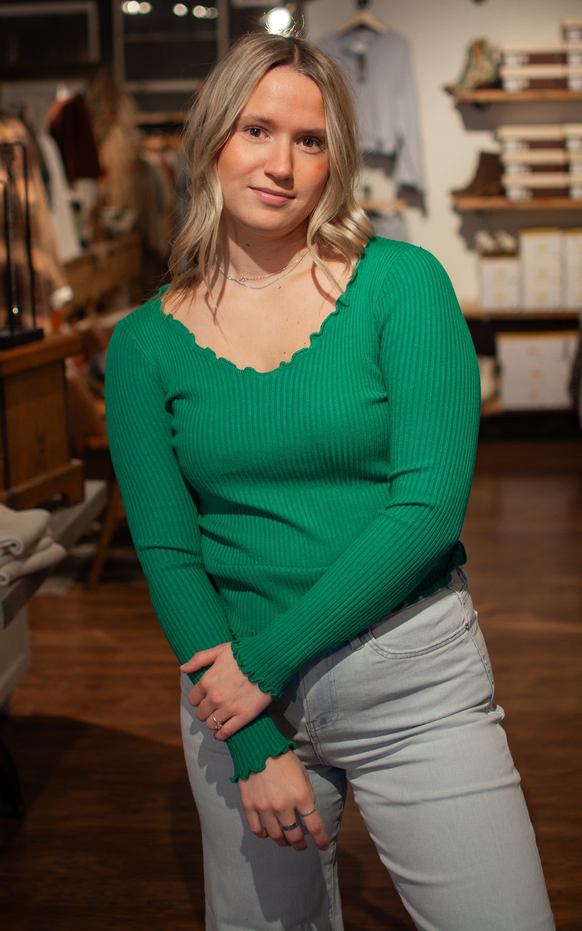 Brunch Babe Ribbed Long Sleeve