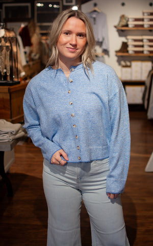 Coastal Cutie Striped Cardigan