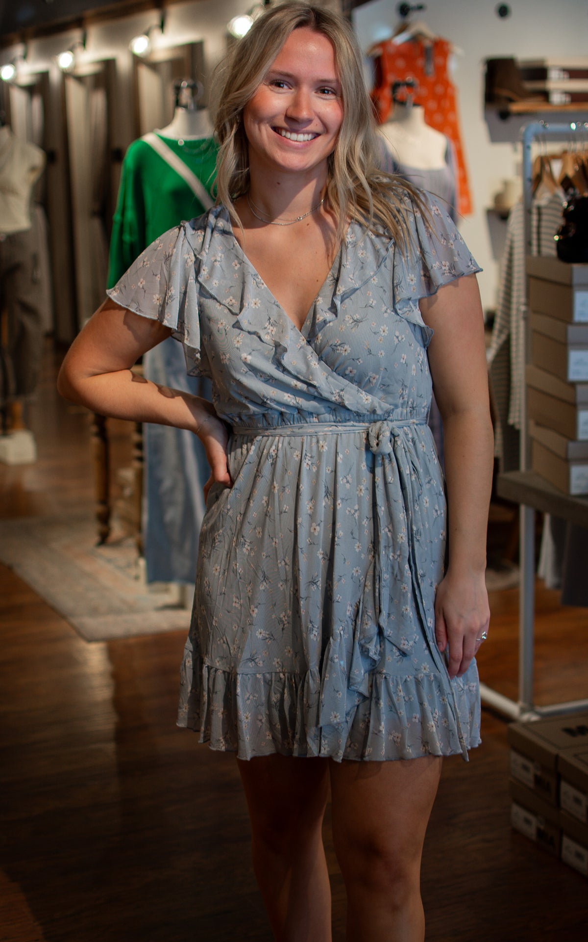 Pale Spring Ruffle Dress