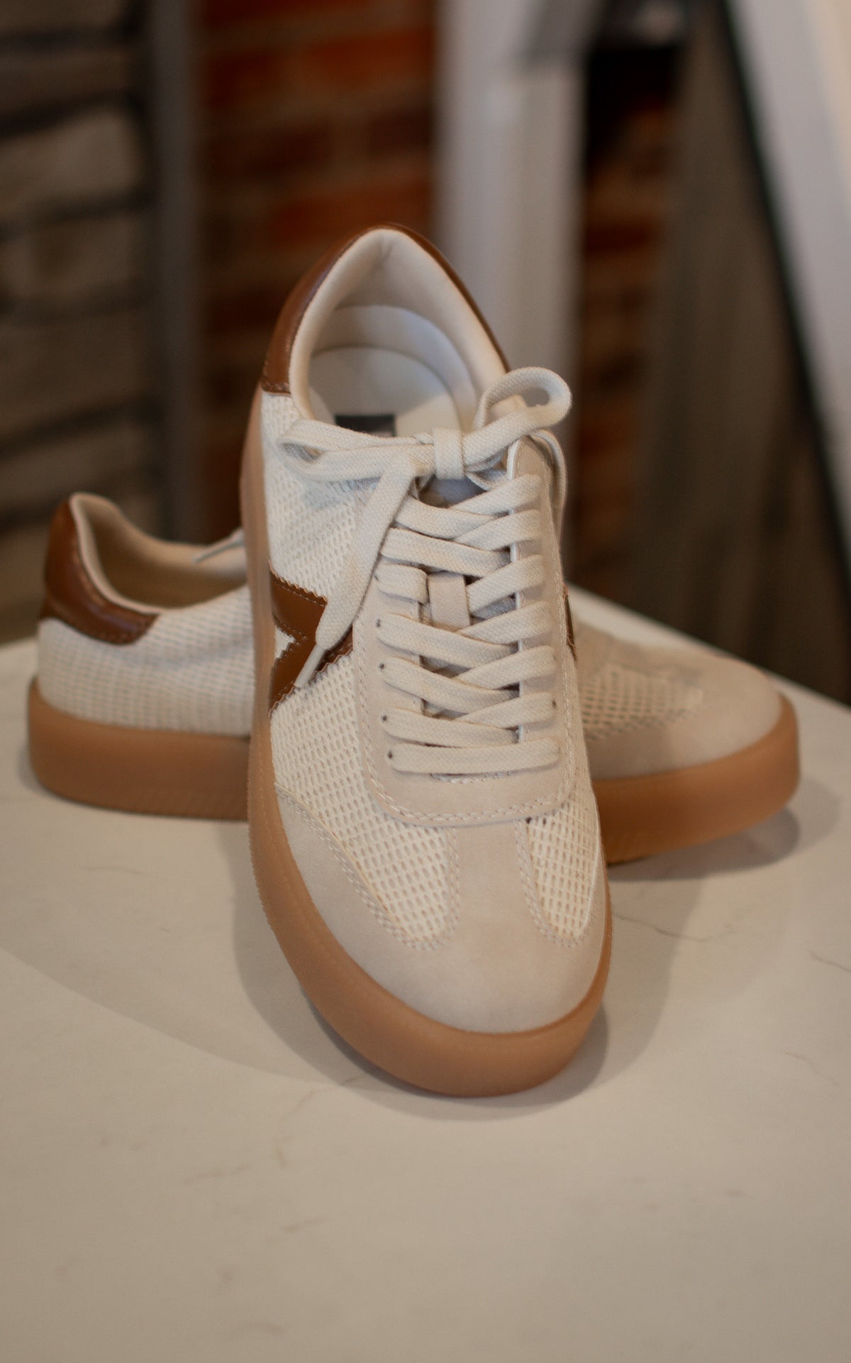 Brown and Beachy Sneakers