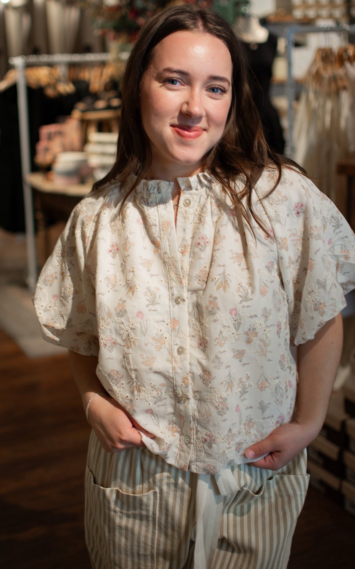 Garden Office Bubble Blouse