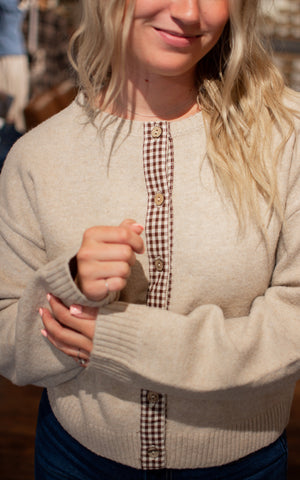 Cottage Gingham Cardigan
