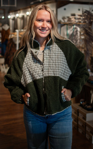 Forever Mossy Sherpa Jacket