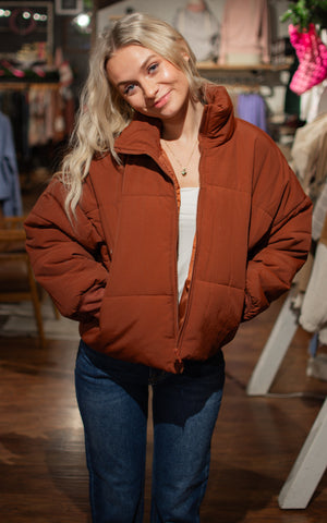 Maple Leaf Puffer Jacket