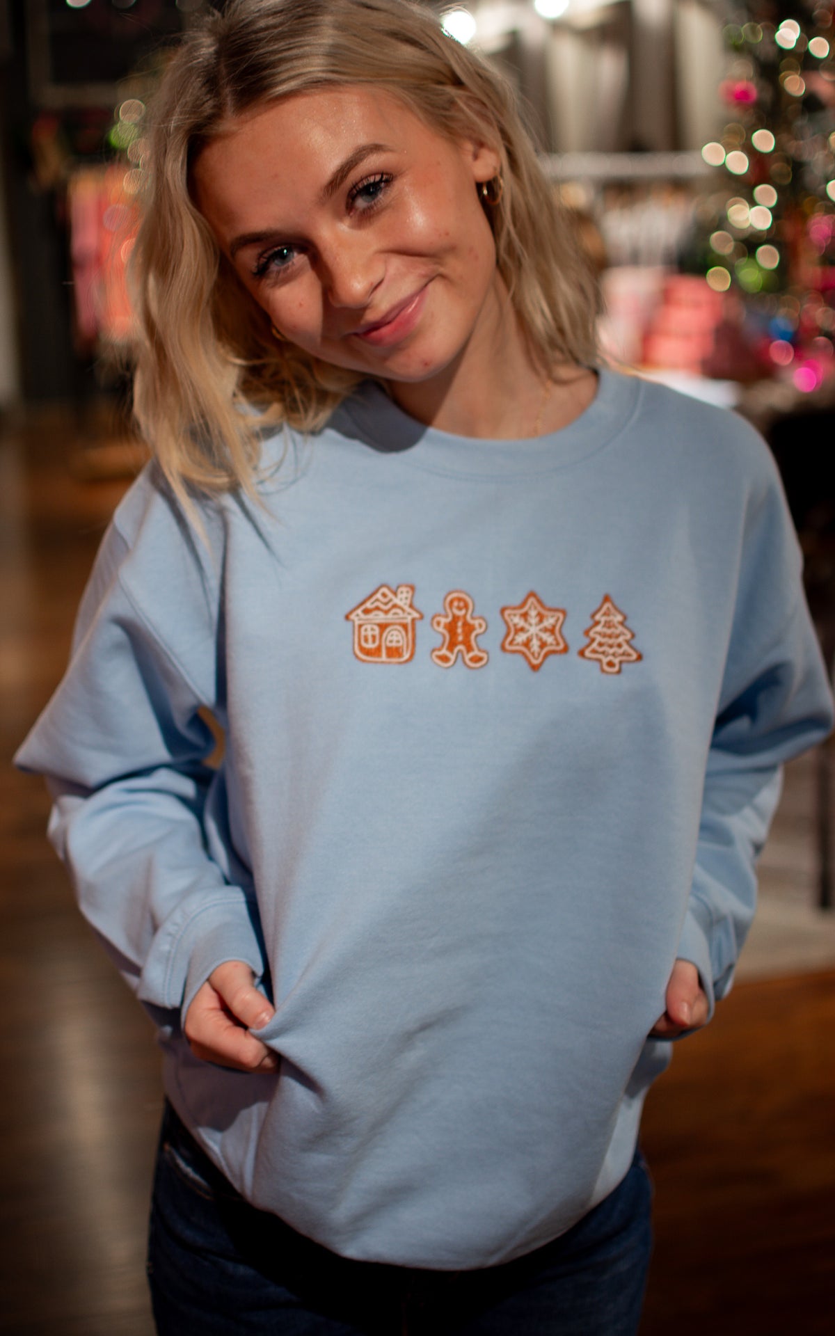 Cookie Lineup Embroidered Crewneck