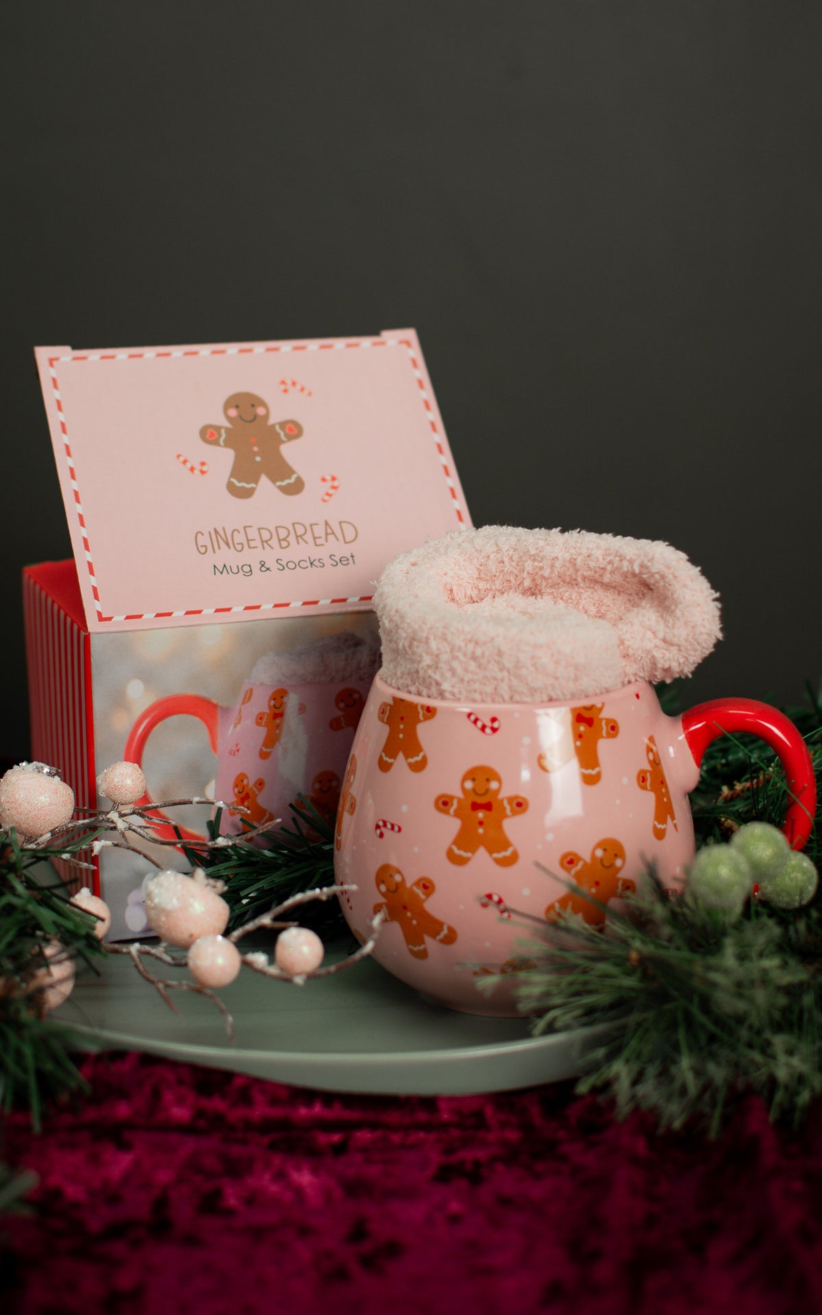 Gingerbread Mug and Sock Set