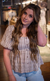 Farmhouse Plaid Blouse
