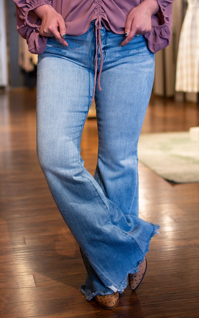 Chelsea Block Flare Kan Can Jeans